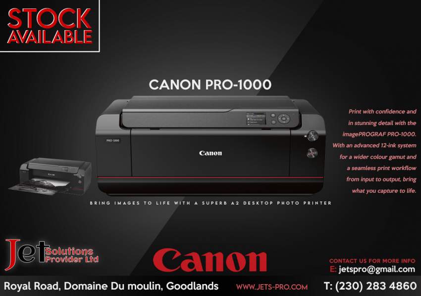 Canon imagePROGRAF Pro-1000 at AsterVender