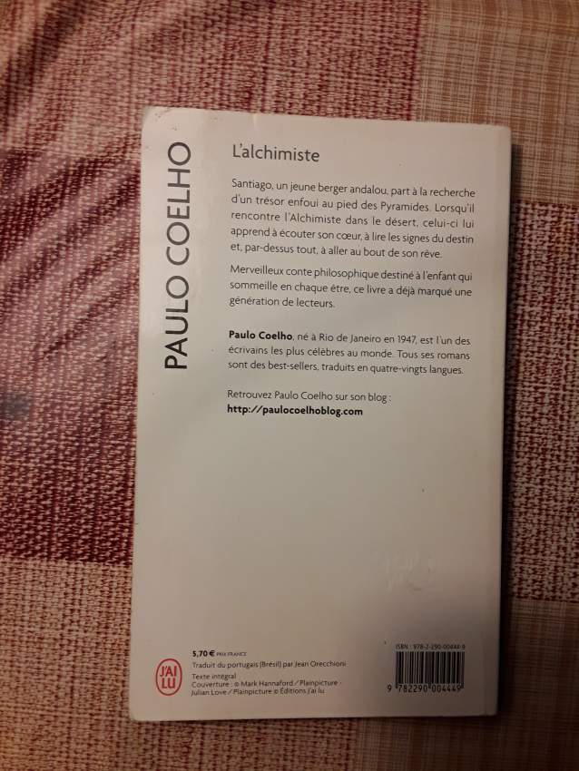 PAULO COELHO : L'alchimiste - 0 - Fictional books  on Aster Vender