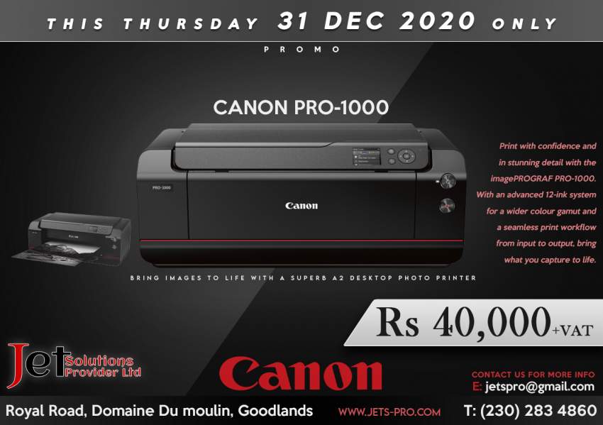 Canon imagePROGRAF Pro-1000 - 0 - Inkjet printer  on Aster Vender
