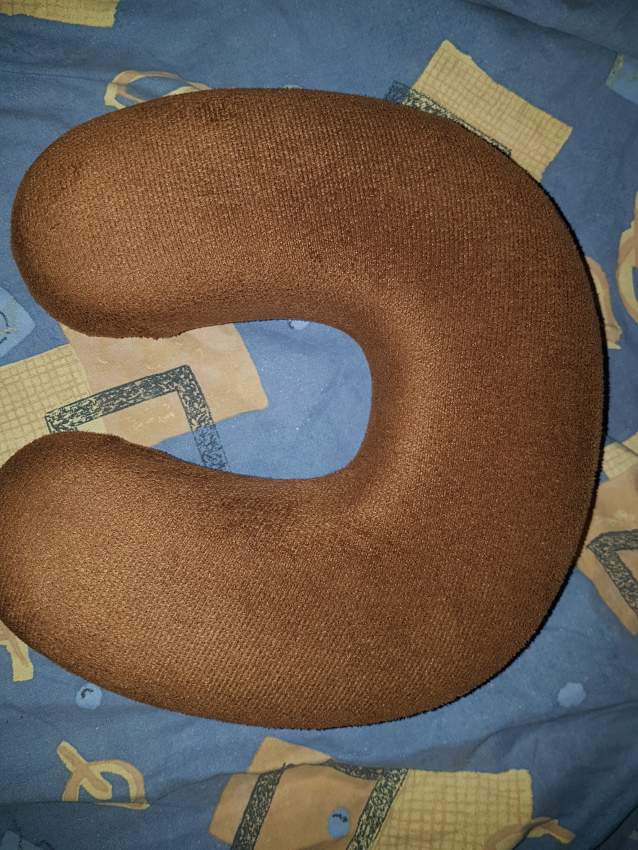Memory Foam Neck Pillow, Dark Brown - 0 - Health Products  on Aster Vender