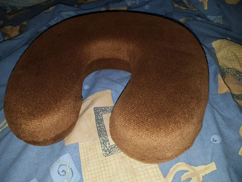Memory Foam Neck Pillow, Dark Brown - 1 - Health Products  on Aster Vender
