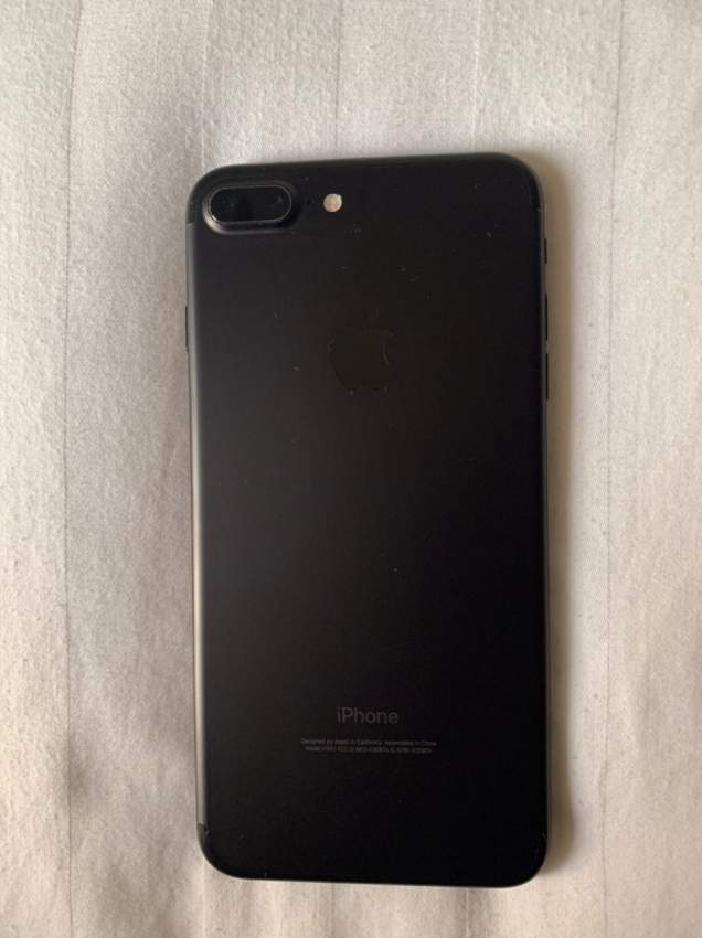 Iphone 7+ Black with two Silicon Apple Brand Pouch - 1 - iPhones  on Aster Vender