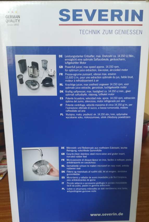Severin Juice Extractor - 3 - Kitchen appliances  on Aster Vender