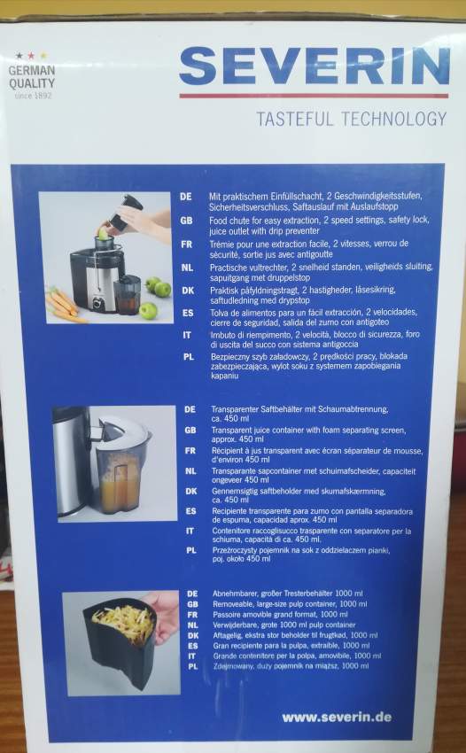 Severin Juice Extractor - 1 - Kitchen appliances  on Aster Vender