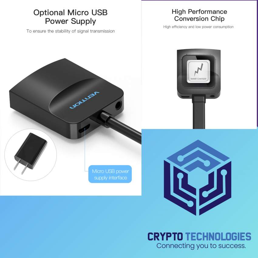 HDMI to VGA Converter (Female) 0.15M Black - 1 - All Informatics Products  on Aster Vender