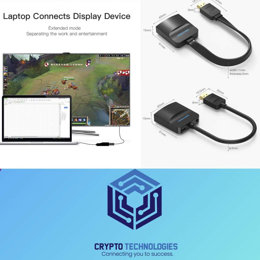 HDMI to VGA Converter (Female) 0.15M Black - 2 - All Informatics Products  on Aster Vender