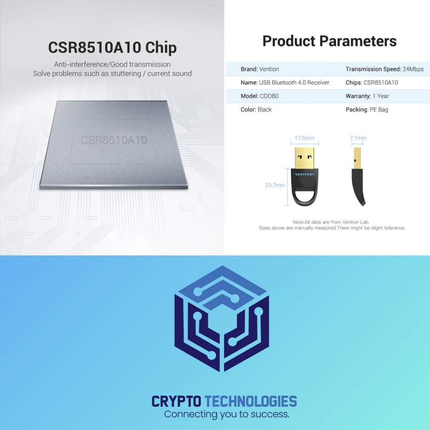 USB to Bluetooth4.0 Adapter Black - 6 - All Informatics Products  on Aster Vender