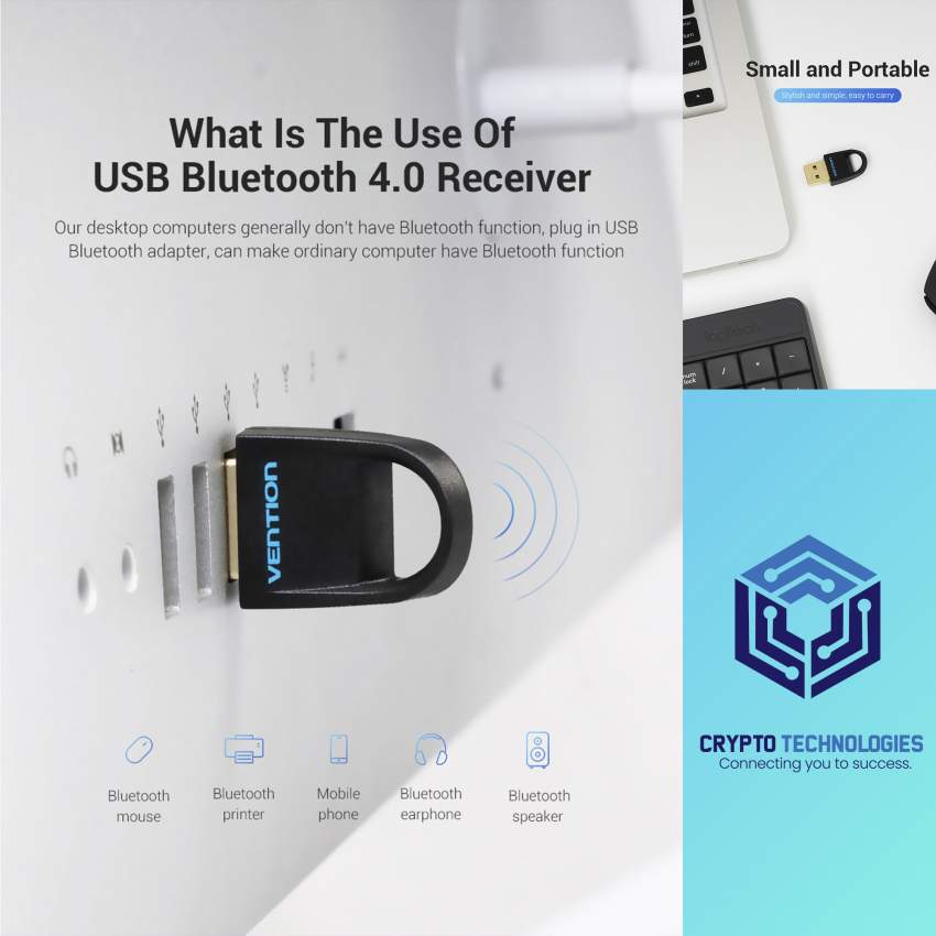 USB to Bluetooth4.0 Adapter Black - 2 - All Informatics Products  on Aster Vender