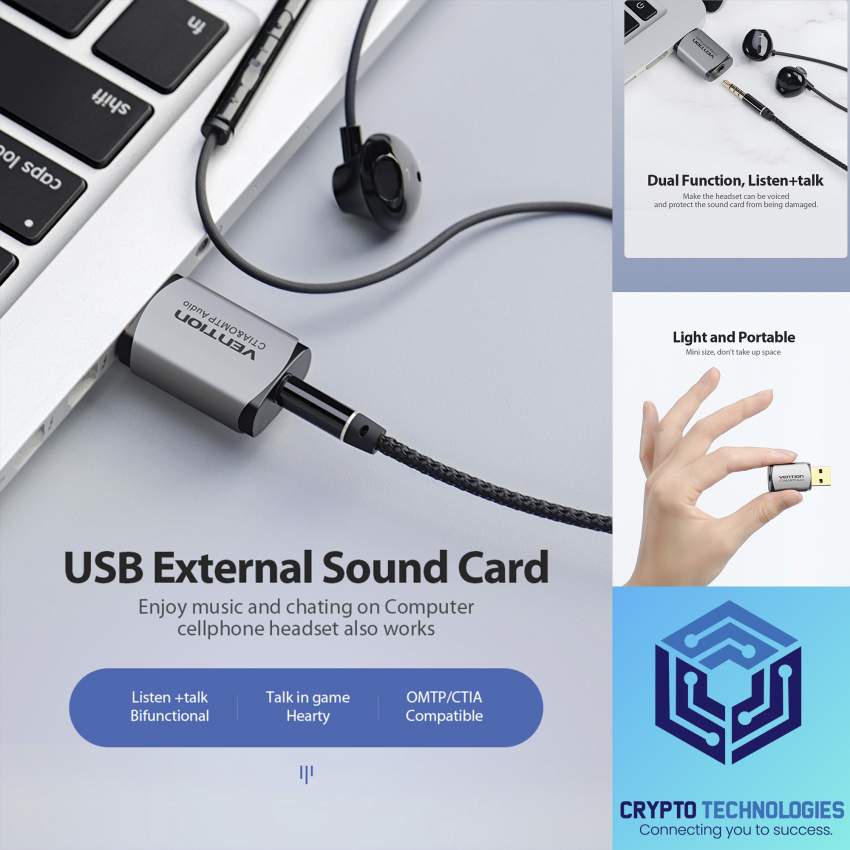 USB External Sound Card Gray Metal Type(OMTP-CTIA) - 0 - All Informatics Products  on Aster Vender