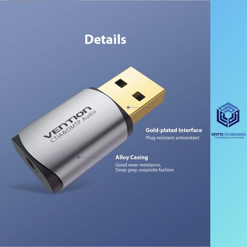 USB External Sound Card Gray Metal Type(OMTP-CTIA) - 1 - All Informatics Products  on Aster Vender