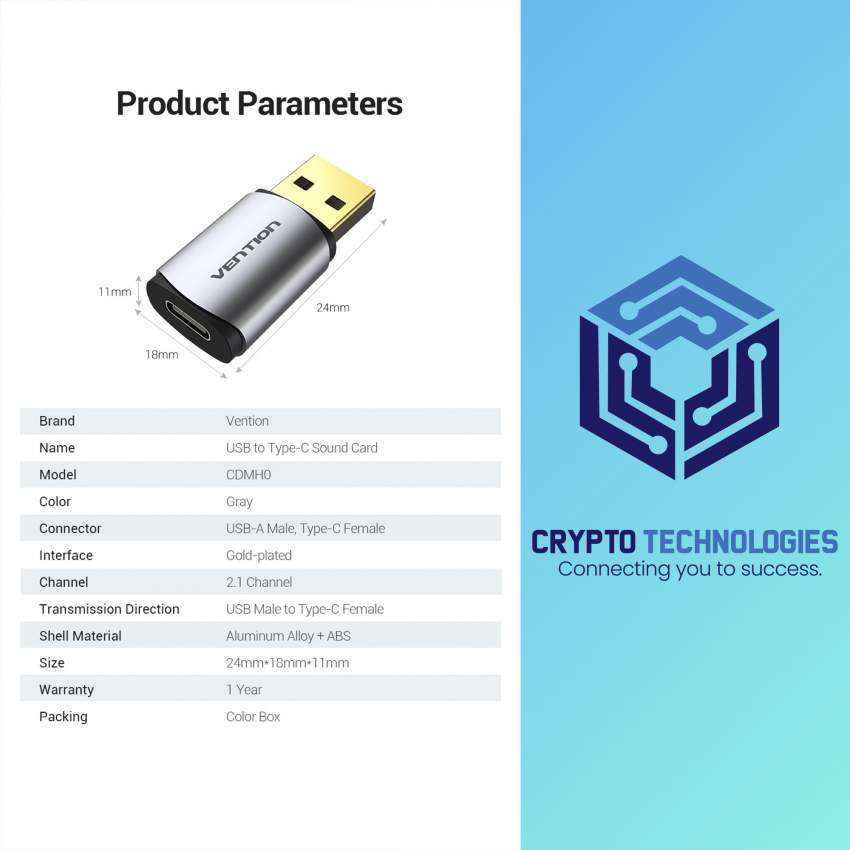 USB to Type-C Sound Card Metal Type - 6 - All Informatics Products  on Aster Vender