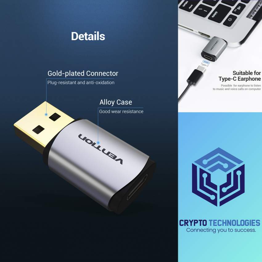 USB to Type-C Sound Card Metal Type - 1 - All Informatics Products  on Aster Vender