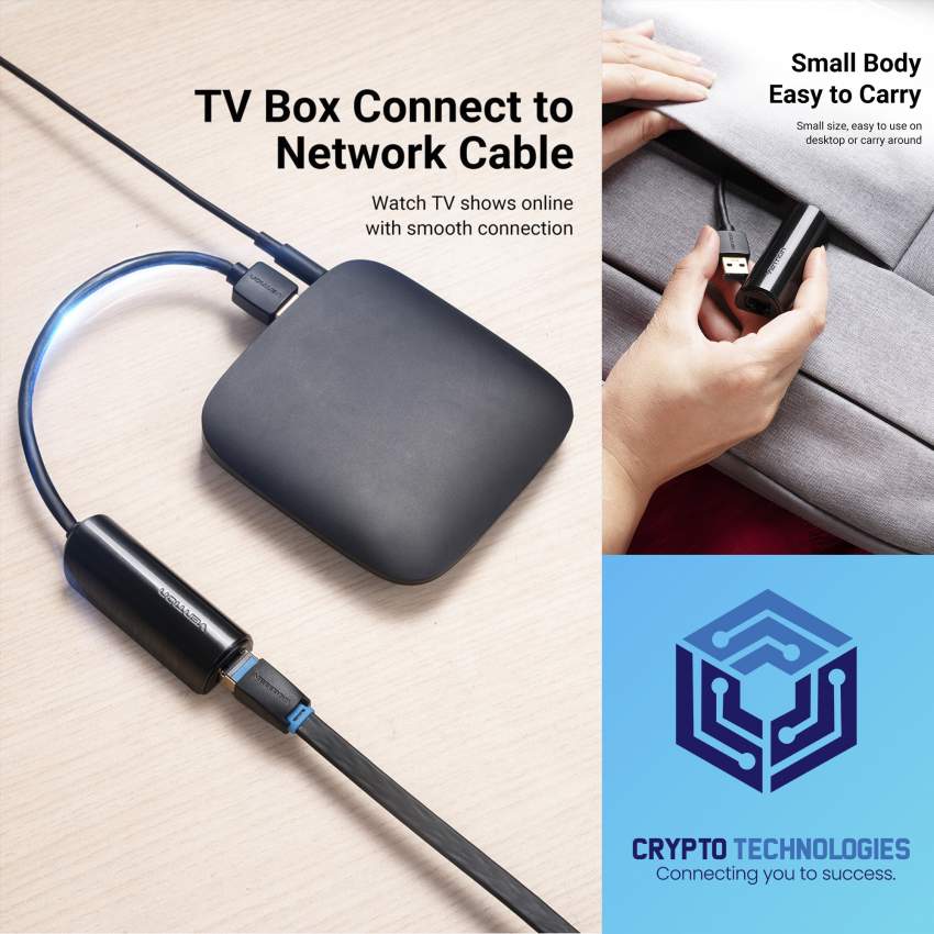 USB 3.0 to Gigabit Ethernet Adapter ABS Type Black 0.15m - 2 - All Informatics Products  on Aster Vender