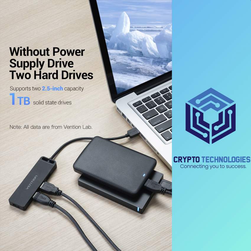 4-Port USB 3.0 Hub With Power Supply Color Black - 3 - All Informatics Products  on Aster Vender