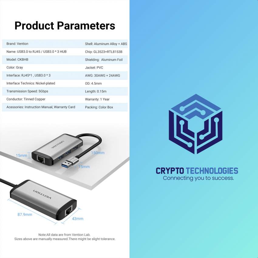 USB 3.0 to USB3.0*3/Gigabit Ethernet Docking Station - 8 - All Informatics Products  on Aster Vender
