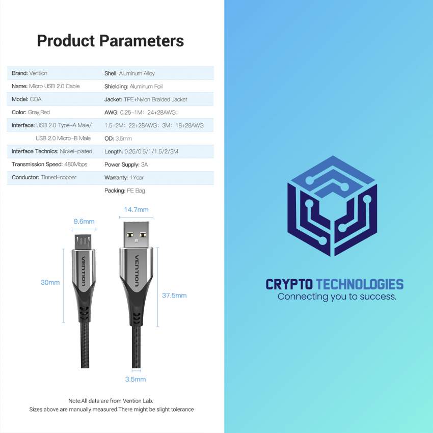 USB 2.0-A to Micro USB (Micro-B) - 9 - All Informatics Products  on Aster Vender