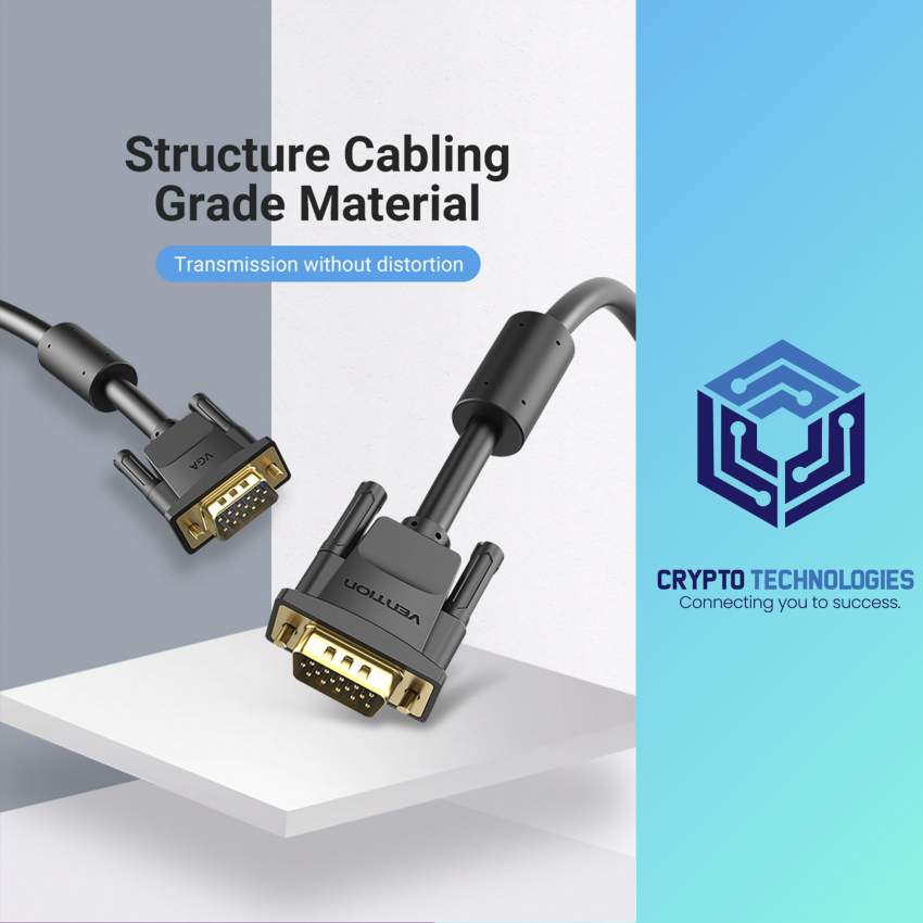 VGA(3+6) Male to Male Cable with ferrite cores - 8 - All Informatics Products  on Aster Vender