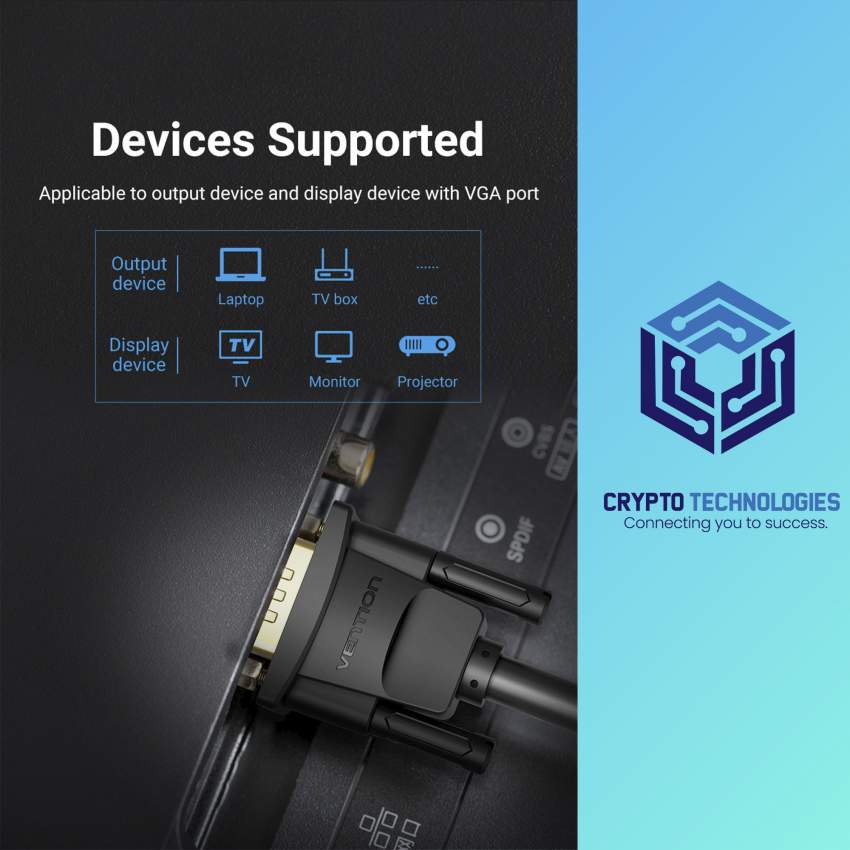 VGA(3+6) Male to Male Cable with ferrite cores - 2 - All Informatics Products  on Aster Vender