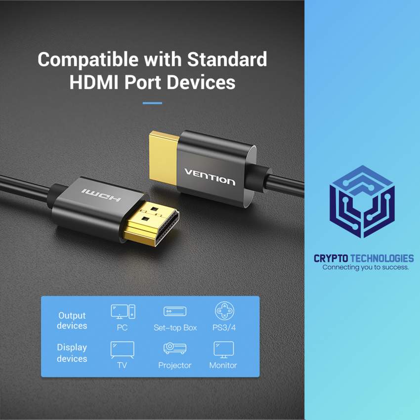 Ultra Thin 4K HDMI 2.0 Cable Black Metal Type - 3 - All Informatics Products  on Aster Vender