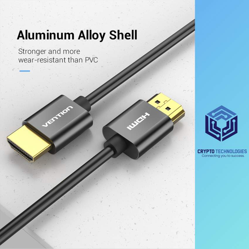 Ultra Thin 4K HDMI 2.0 Cable Black Metal Type - 2 - All Informatics Products  on Aster Vender