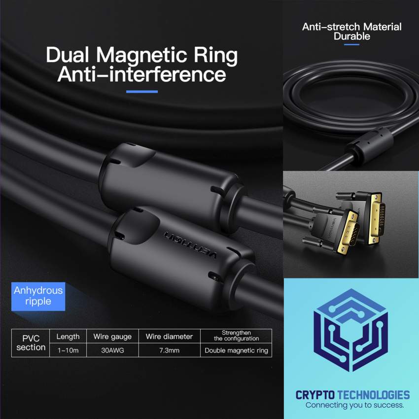 DVI(24+5) to VGA Cable - Color Black - 2 - All Informatics Products  on Aster Vender