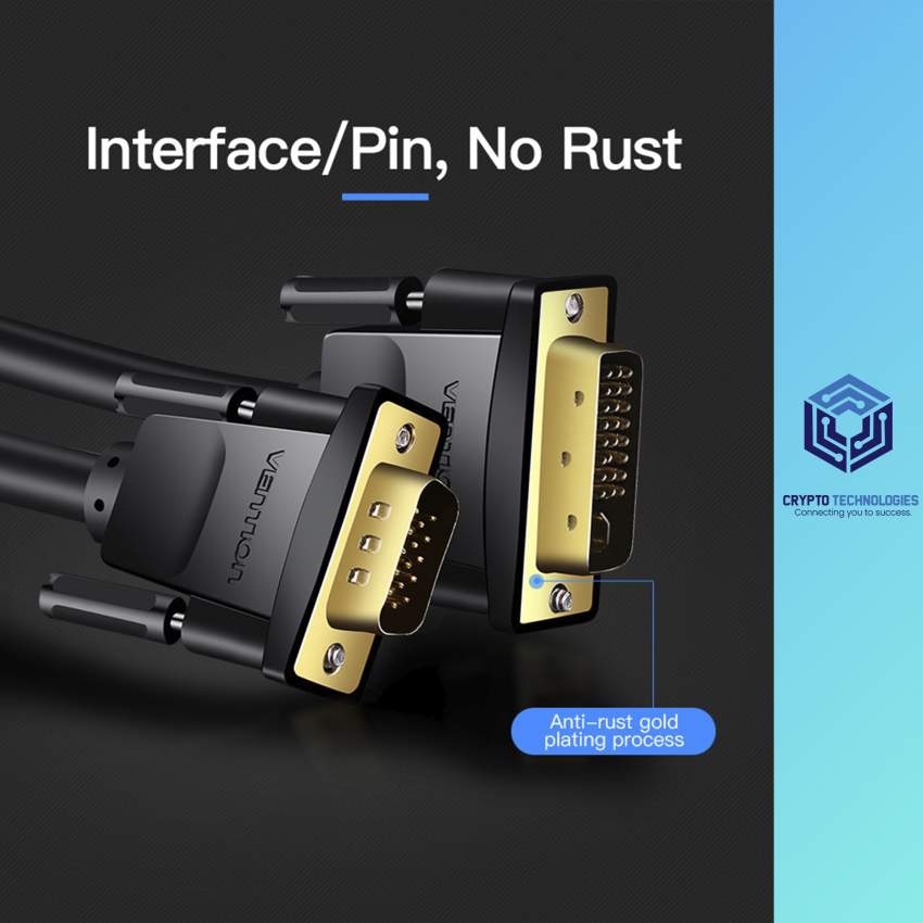 DVI(24+5) to VGA Cable - Color Black - 3 - All Informatics Products  on Aster Vender