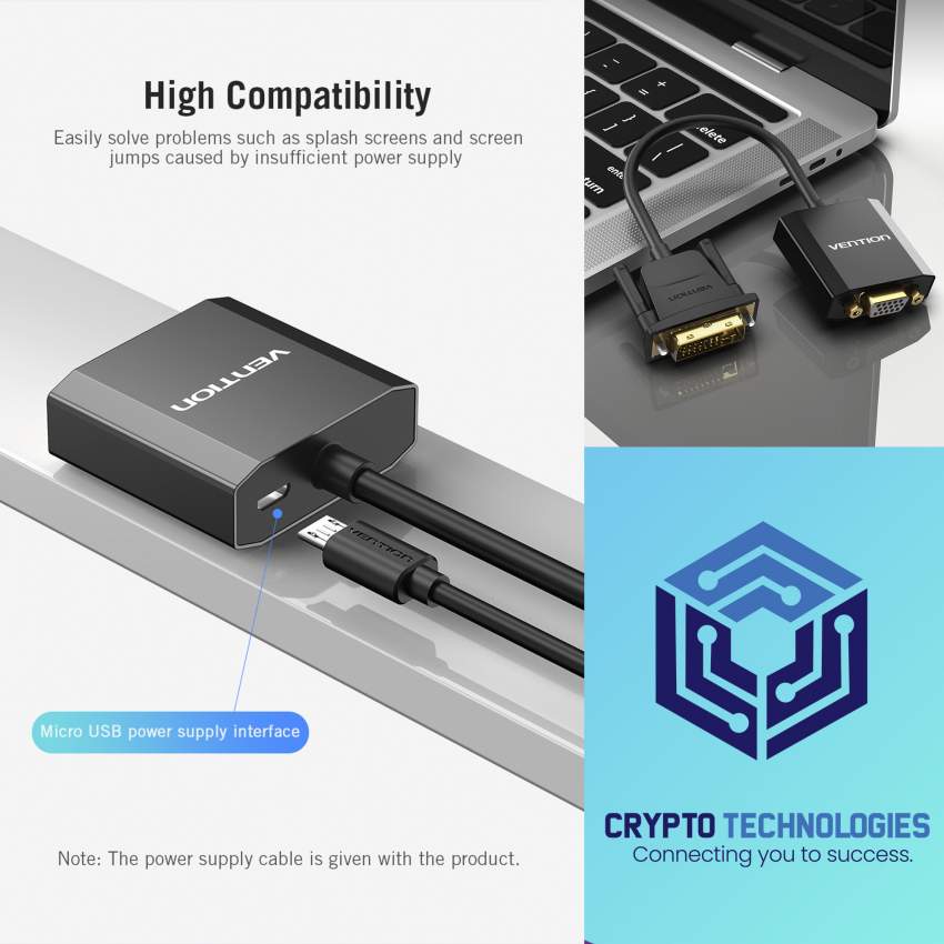 DVI to VGA Converter 0.15M Black Metal Type - 3 - All Informatics Products  on Aster Vender