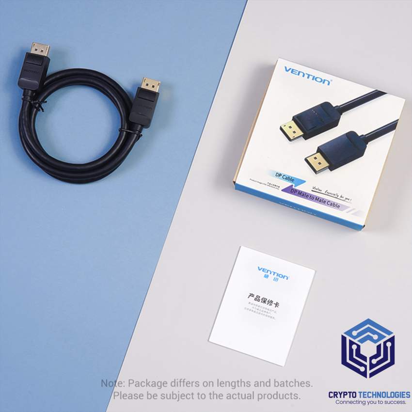 DP 1.2 HD Cable Male To Male (Display Port Cable) Black - 3 - All Informatics Products  on Aster Vender