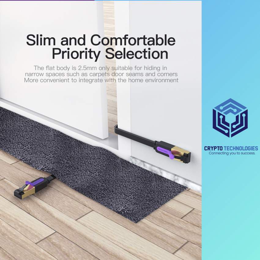 Flat Cat.7 Patch Cable - Black - 7 - All Informatics Products  on Aster Vender