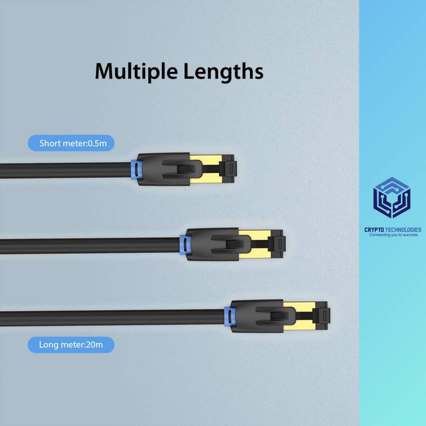 Cat.8 SSTP (Screened Shielded Twisted Pair) Patch Cable - Black - 5 - All Informatics Products  on Aster Vender