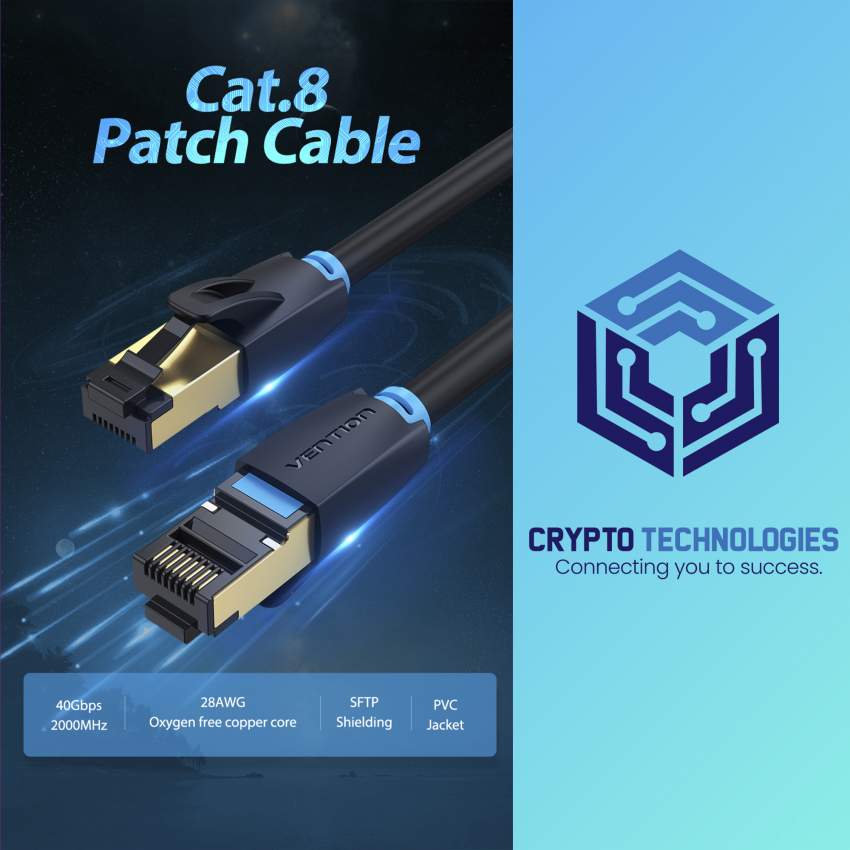 Cat.8 SSTP (Screened Shielded Twisted Pair) Patch Cable - Black - 0 - All Informatics Products  on Aster Vender
