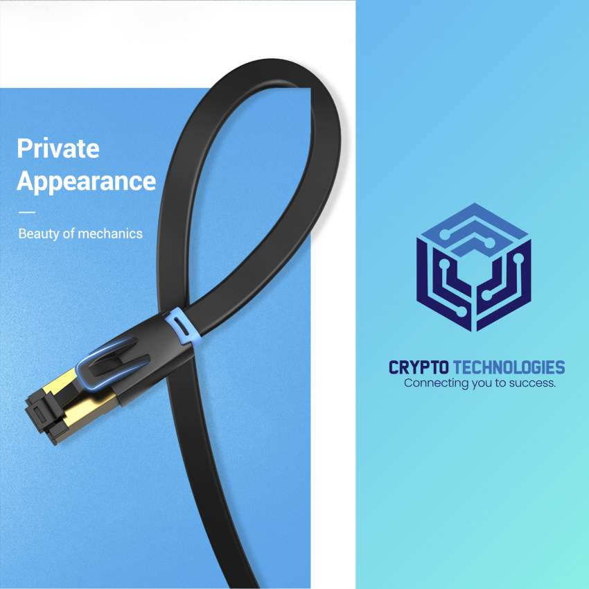 Flat Cat.8 Patch Cable - Black - 2 - All Informatics Products  on Aster Vender