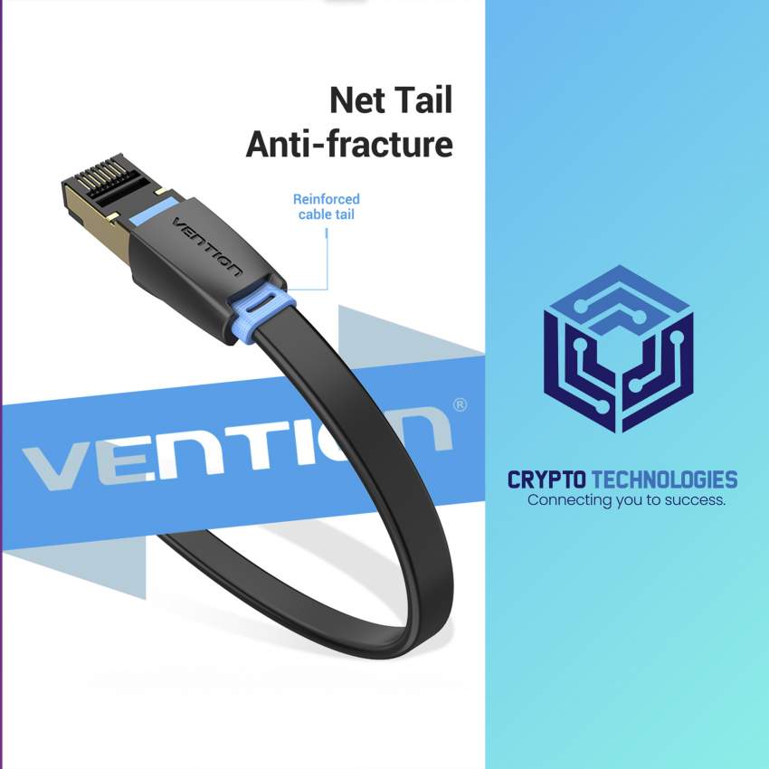 Flat Cat.8 Patch Cable - Black - 3 - All Informatics Products  on Aster Vender