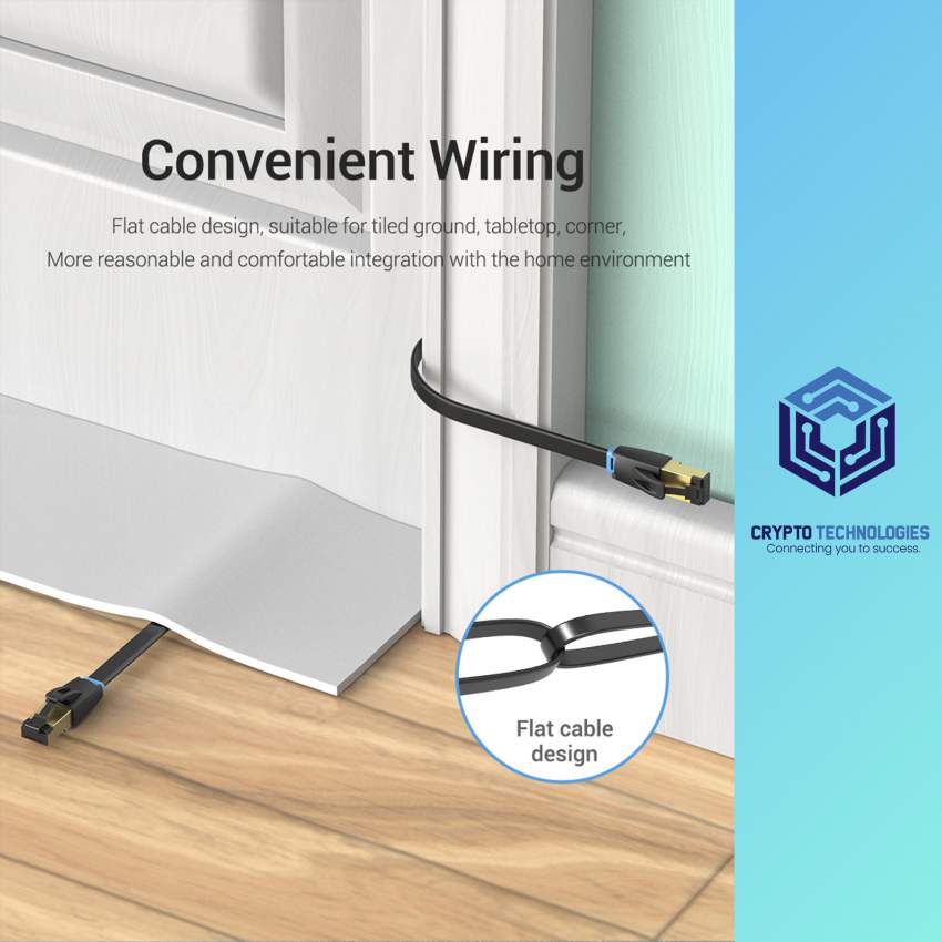 Flat Cat.8 Patch Cable - Black - 7 - All Informatics Products  on Aster Vender