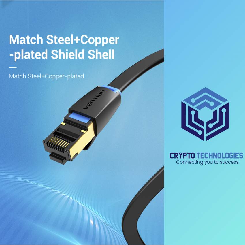 Flat Cat.8 Patch Cable - Black - 1 - All Informatics Products  on Aster Vender