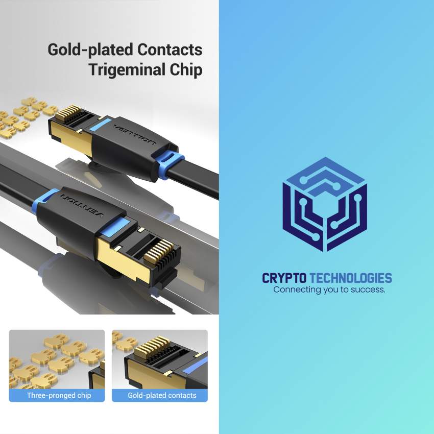 Flat Cat.8 Patch Cable - Black - 4 - All Informatics Products  on Aster Vender
