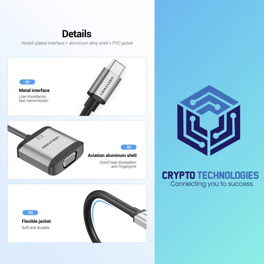 Type-C to VGA Converter - 1 - All Informatics Products  on Aster Vender