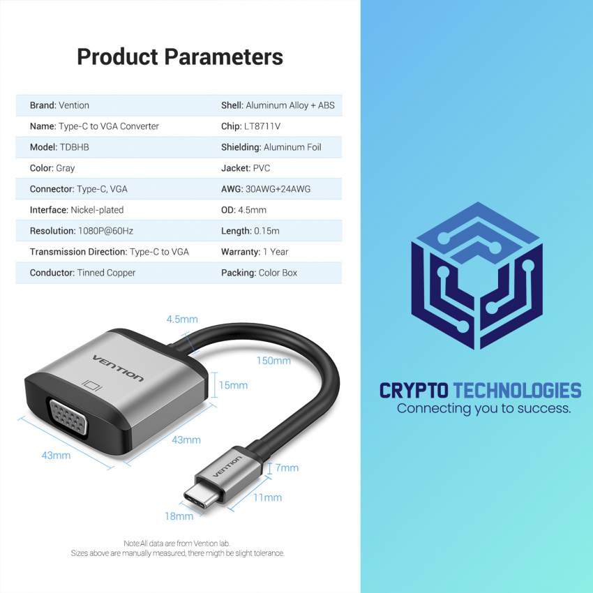 Type-C to VGA Converter - 4 - All Informatics Products  on Aster Vender
