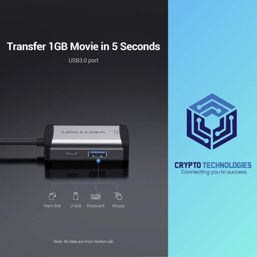 Type-C to HDMI/VGA/USB3.0/PD Converter 0.15M Gray Metal Type - 2 - All Informatics Products  on Aster Vender