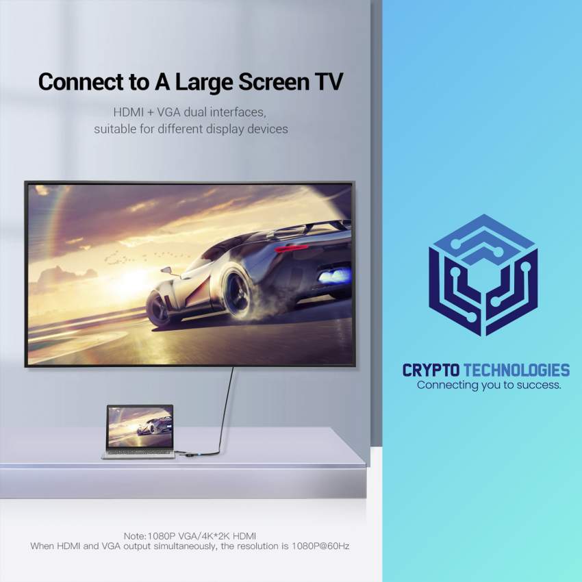 Type-C to HDMI/VGA/USB3.0/PD Converter 0.15M Gray Metal Type - 8 - All Informatics Products  on Aster Vender