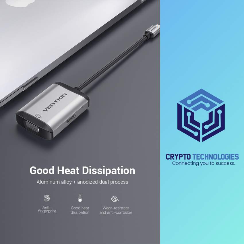 Type-C to HDMI/VGA/USB3.0/PD Converter 0.15M Gray Metal Type - 4 - All Informatics Products  on Aster Vender