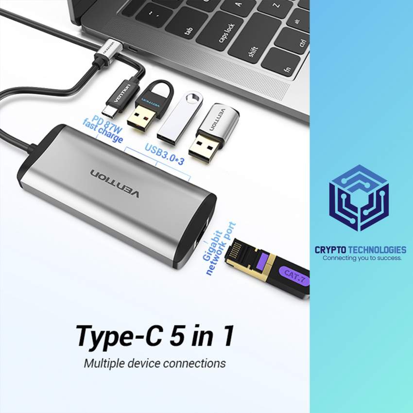 Type-C to USB3.0*3/Gigabit Ethernet/PD Docking Station - 1 - All Informatics Products  on Aster Vender