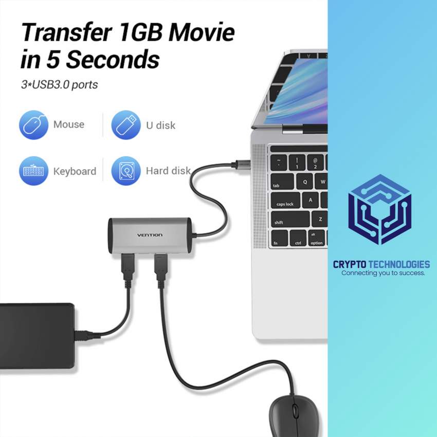 Type-C to USB3.0*3/Gigabit Ethernet/PD Docking Station - 2 - All Informatics Products  on Aster Vender