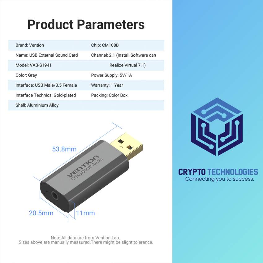 USB External Sound Card Gray Metal Type - 6 - All Informatics Products  on Aster Vender