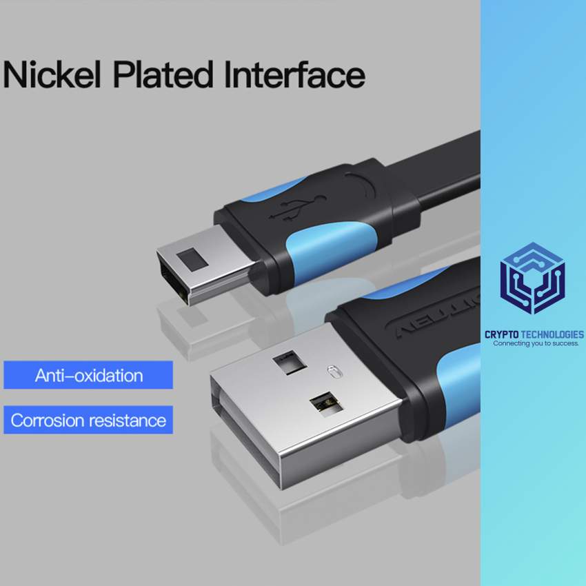 USB2.0 A Male to Mini 5 Pin Male Cable - Black - 4 - All Informatics Products  on Aster Vender