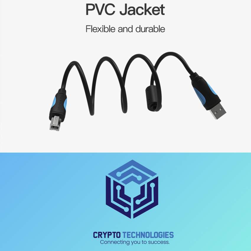 USB2.0 A Male to B Male Printer Cable - Black - 5 - All Informatics Products  on Aster Vender