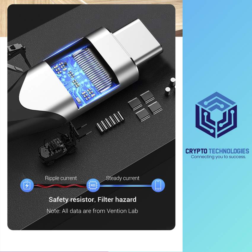 Nylon Braided USB-C to USB-C Charger Cable (4K PD 60W 5Gbps 3A) Gray 1 - 2 - All Informatics Products  on Aster Vender