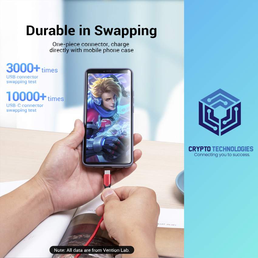 USB-C to USB 2.0-A Male Charger Cable (3A) Red 1M Aluminum Alloy Type - 7 - All Informatics Products  on Aster Vender