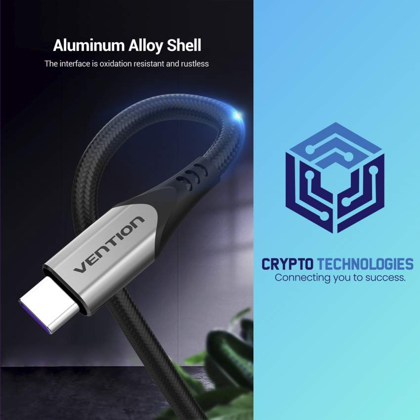 USB-C to USB 2.0-A Male 5A Fast Charger Cable Gray - Aluminum Alloy Ty - 1 - All Informatics Products  on Aster Vender