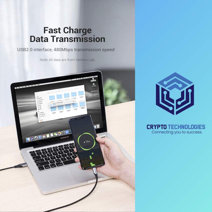 USB-C to USB 2.0-A Male 5A Fast Charger Cable Gray - Aluminum Alloy Ty - 5 - All Informatics Products  on Aster Vender